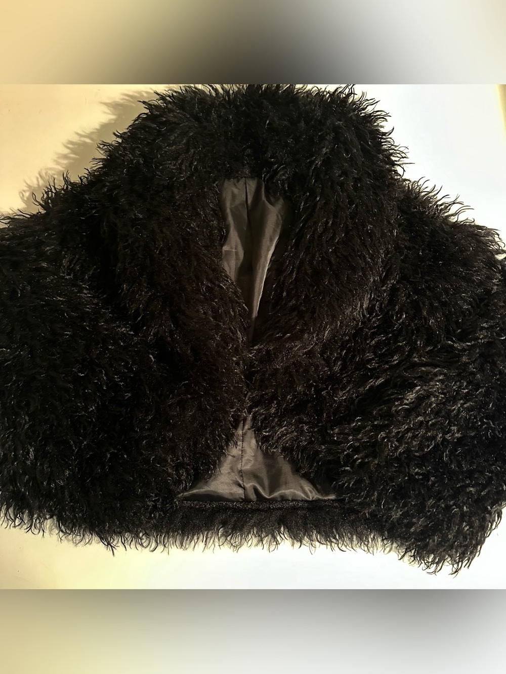 SHEIN CURVY - FLUFFY BLACK JACKET